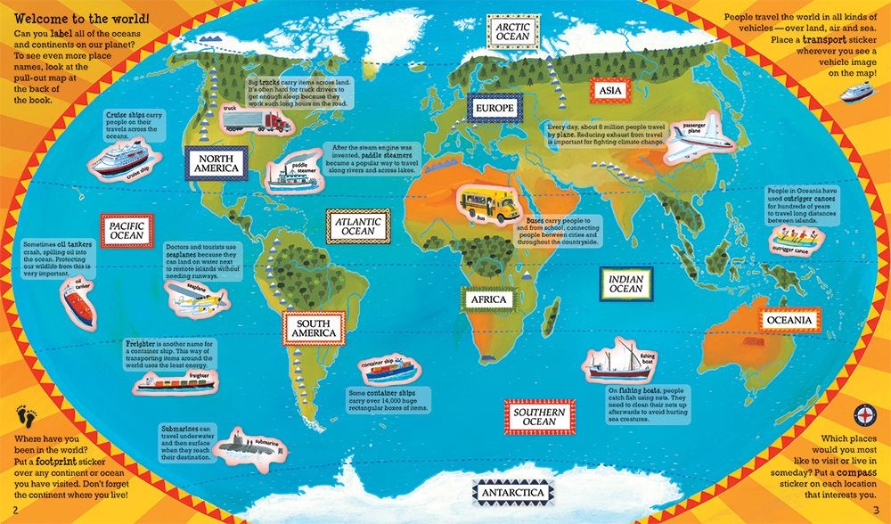 barefoot books World Atlas - sticker book