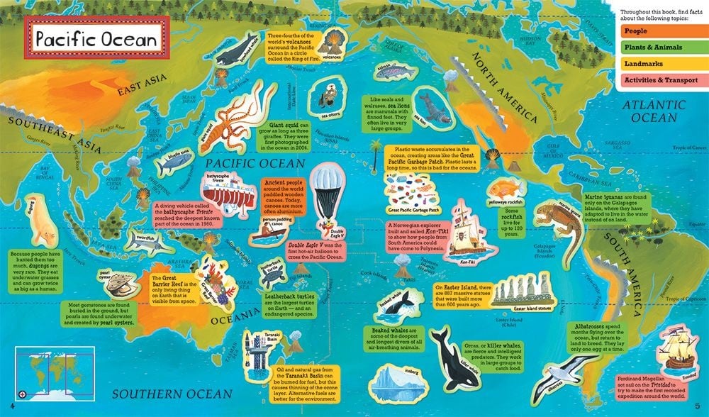 barefoot books World Atlas - sticker book