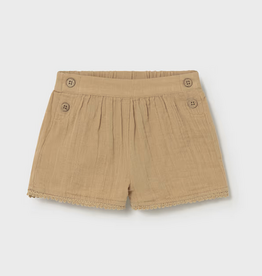 Mayoral mayoral button front caramel shorts