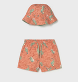 Mayoral mayoral lizard swim trunks + hat