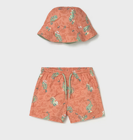 Mayoral mayoral lizard swim trunks + hat