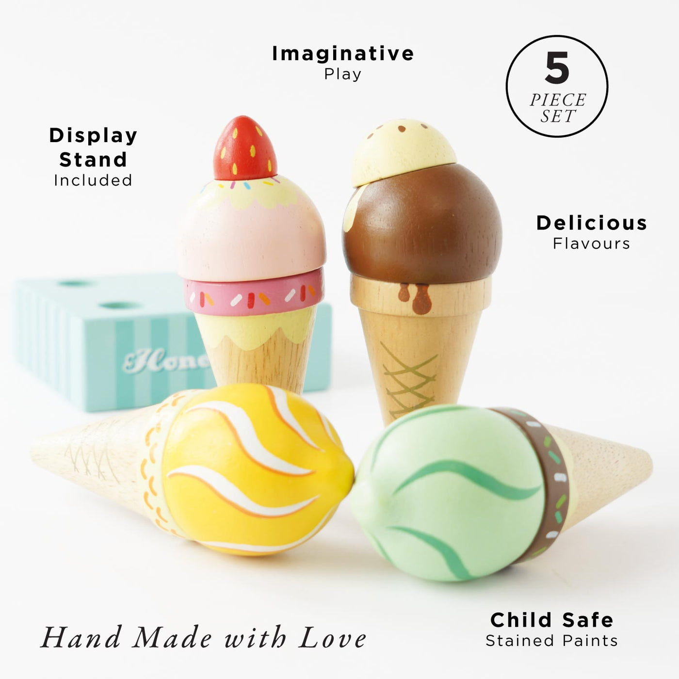 le toy van le toy van wooden ice cream cones set
