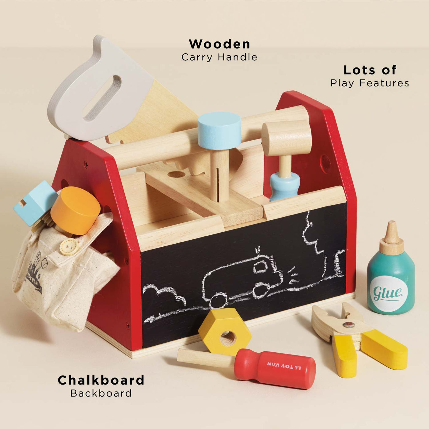 le toy van le toy van wooden tool box + tools