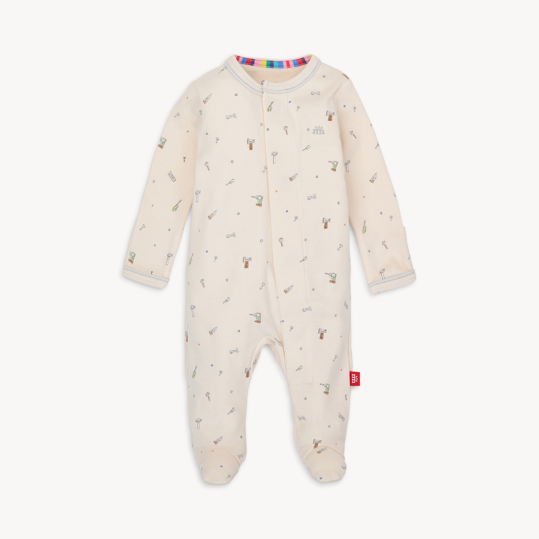 magnetic me magnetic me organic cotton footie
