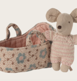 Maileg maileg baby mouse in carry cot