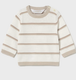 mayoral newborn mayoral beige striped sweater