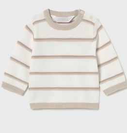 mayoral newborn mayoral beige striped sweater