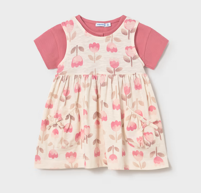 Mayoral mayoral floral dress + tee