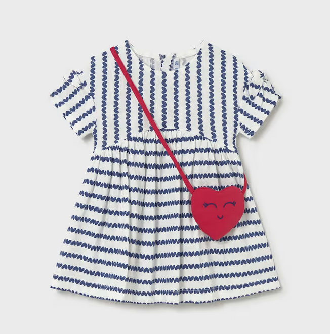 Mayoral mayoral striped dress + crossbody