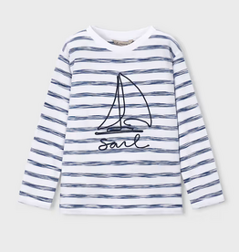 Mayoral mayoral navy striped sail tee