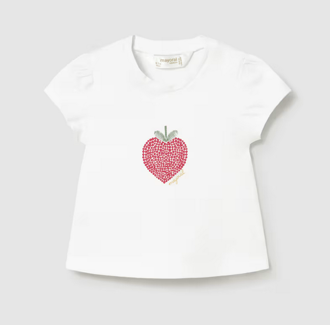mayoral newborn mayoral strawberry heart tee