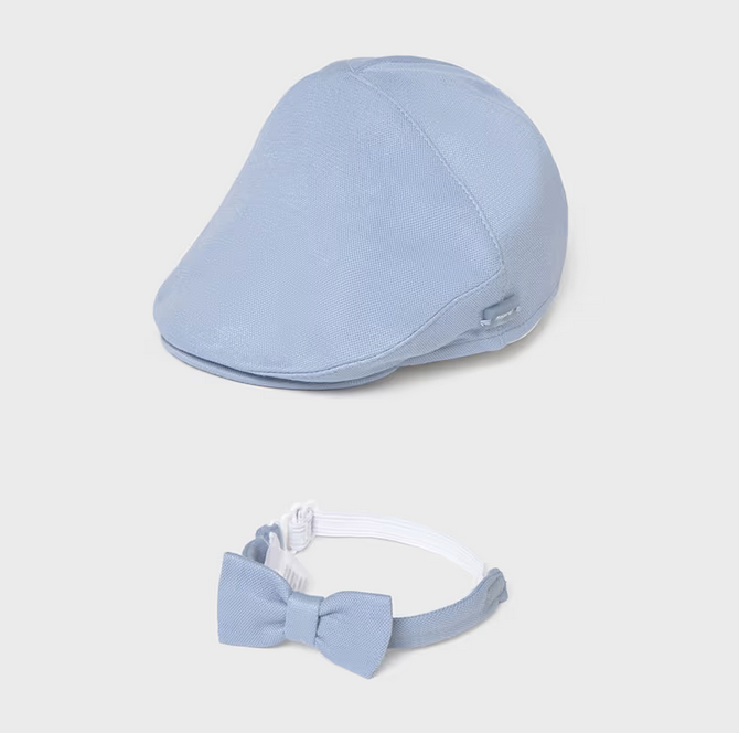 Mayoral mayoral sky blue hat & bowtie