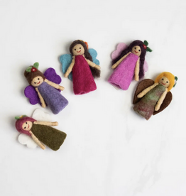 winding road (faire) felted wool finger puppet