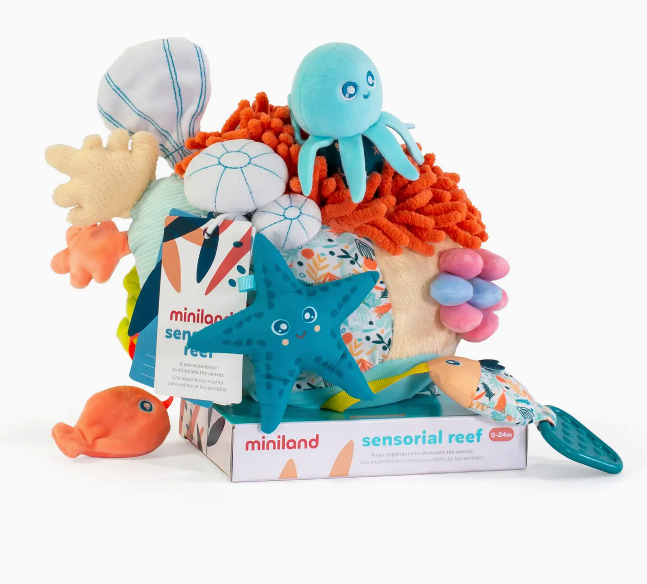 miniland sensory plush with removable octopus