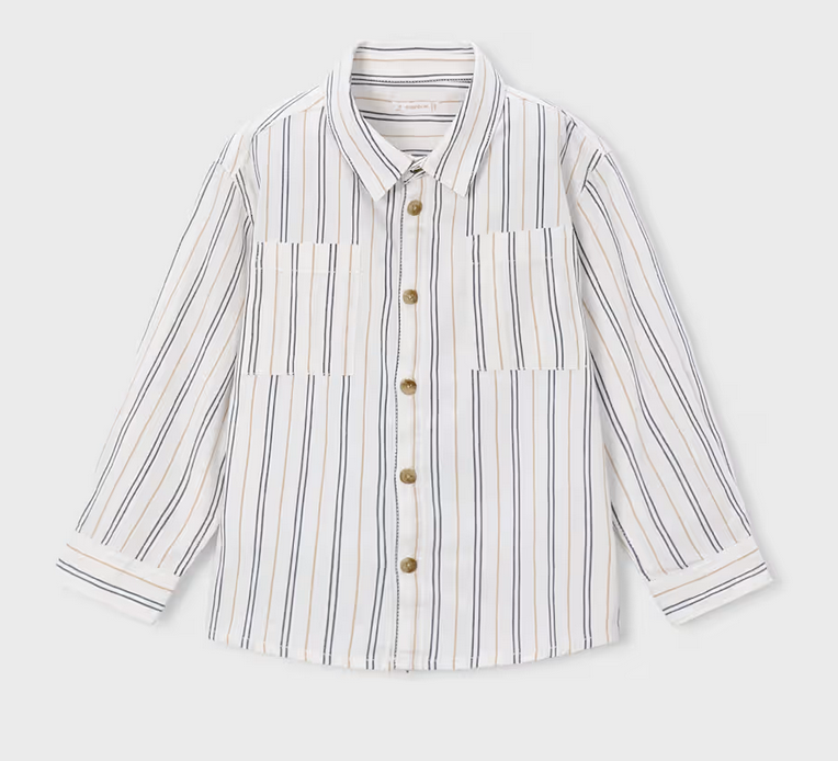 Mayoral mayoral charcoal striped buttondown