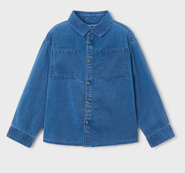 Mayoral mayoral mid denim buttondown