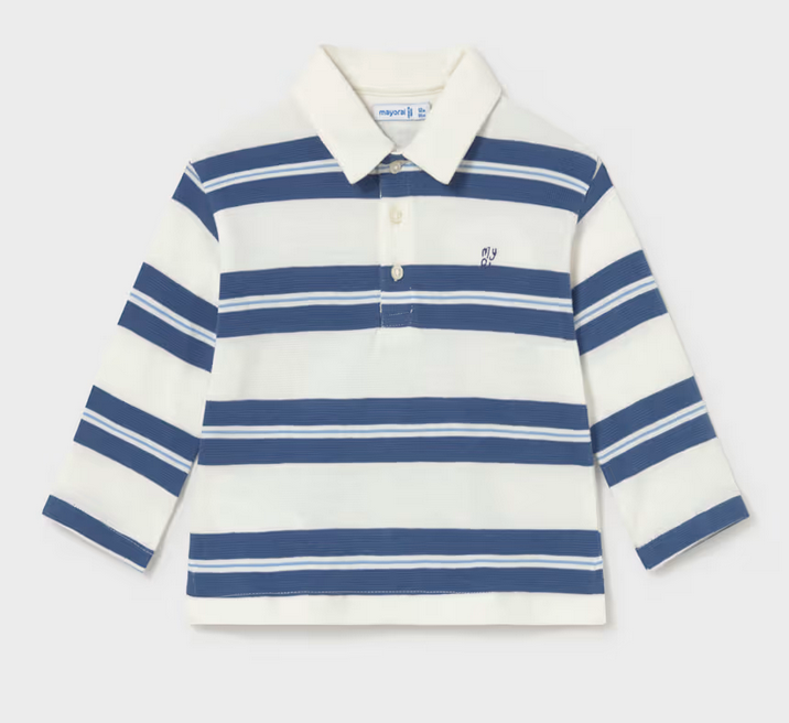 Mayoral mayoral indigo striped polo