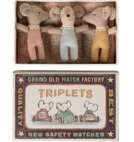 Maileg maileg baby mice, triplets in matchbox