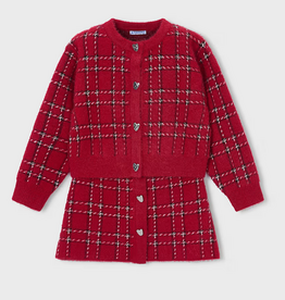 Mayoral mayoral red plaid set