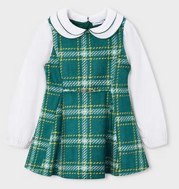 Mayoral mayoral green plaid dress