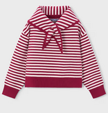 Mayoral mayoral cherry striped sweater w/ scarf