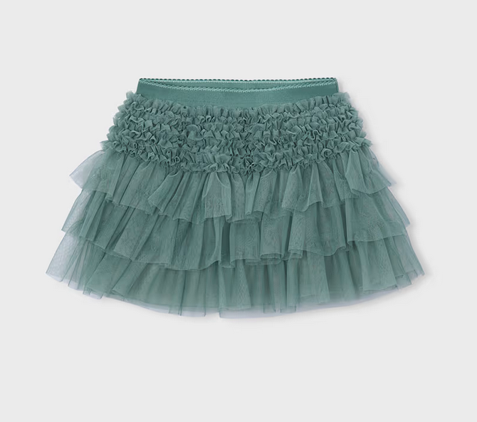 Mayoral mayoral bay leaf tulle skirt