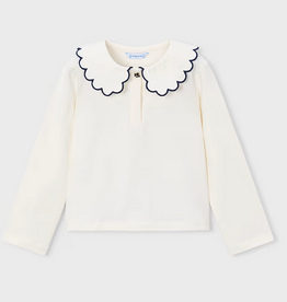 Mayoral mayoral scalloped collar shirt