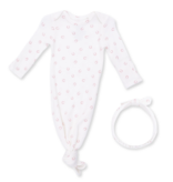 angel dear angel dear gown + headband, 0-3m,