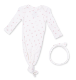 angel dear angel dear gown + headband, 0-3m,