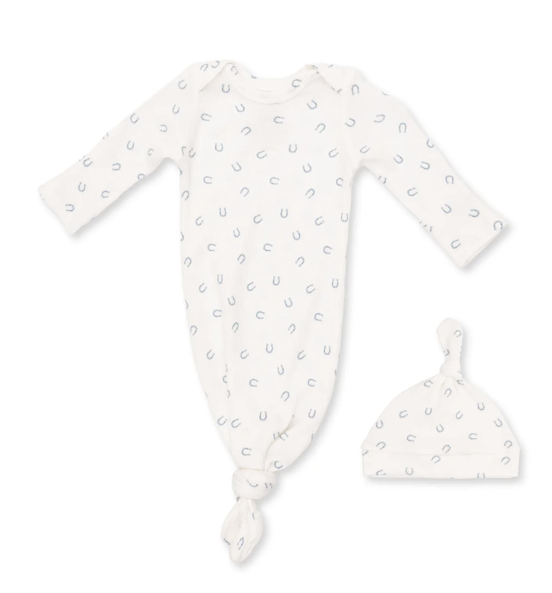 angel dear angel dear gown + hat, 0-3m,