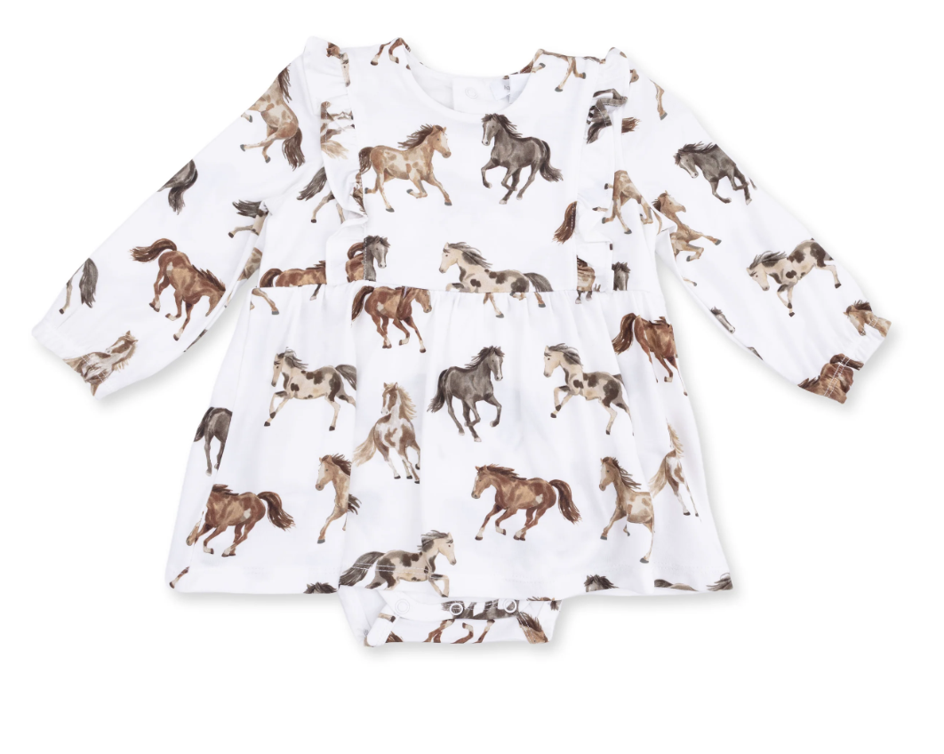 angel dear angel dear wild horses bodysuit dress