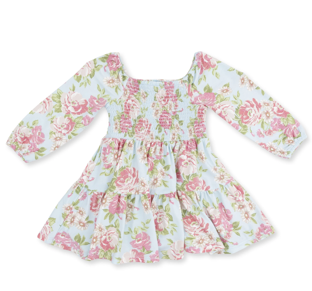 angel dear angel dear tiered floral dress