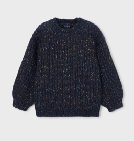 Mayoral mayoral dark tweed crewneck sweater