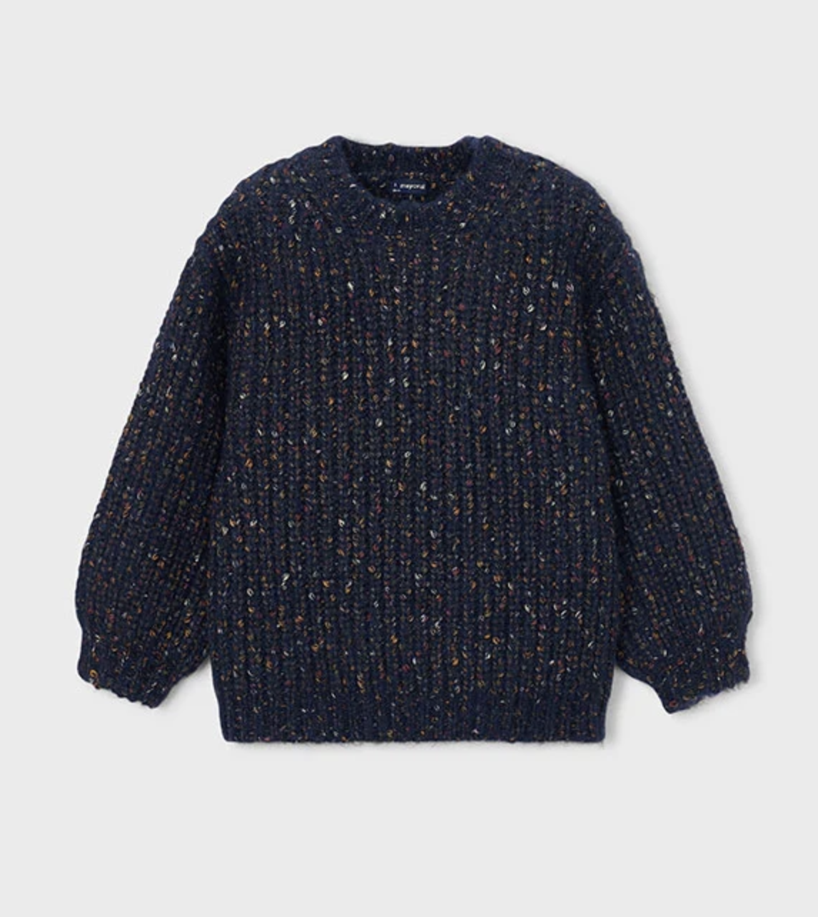 Mayoral mayoral dark tweed crewneck sweater