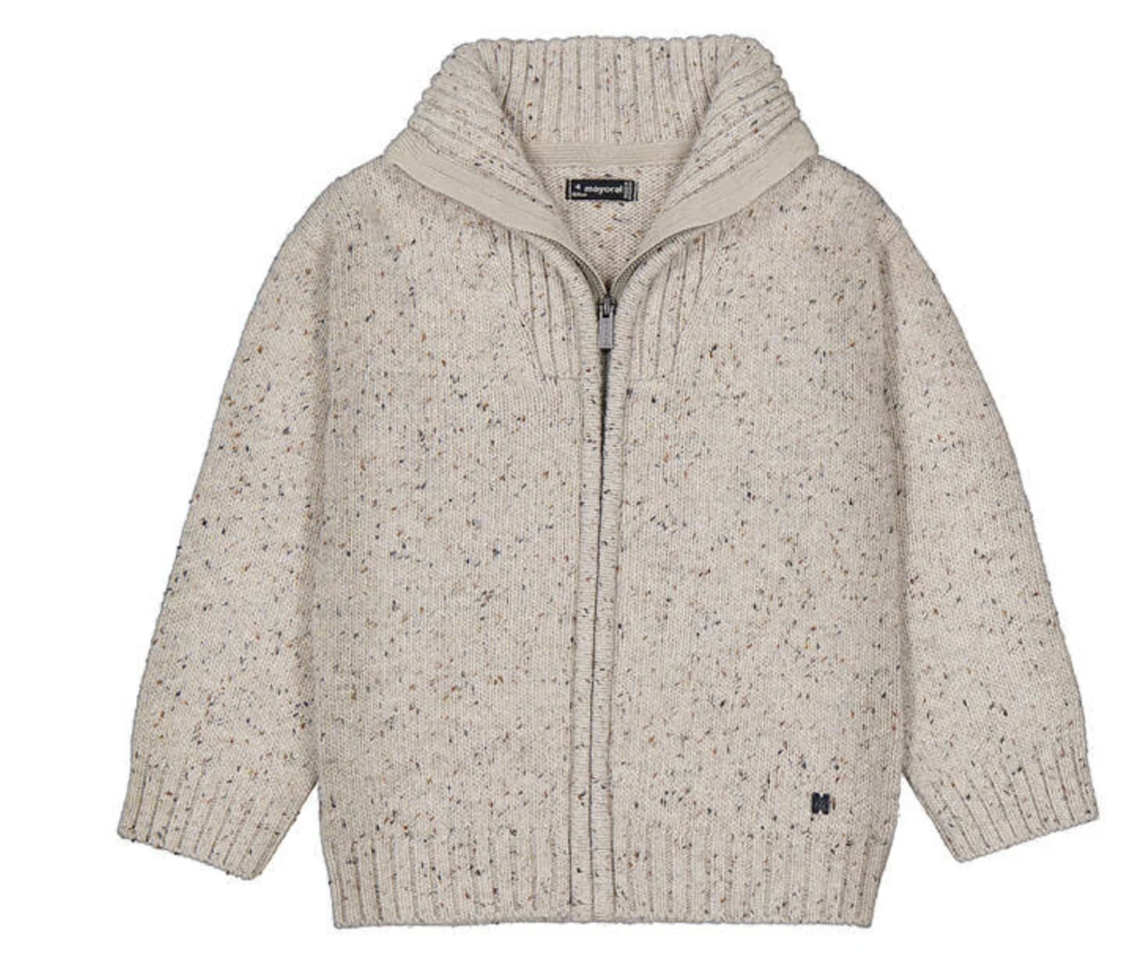 Mayoral mayoral tweed zip up sweater