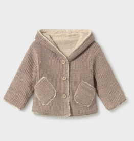 Mayoral mayoral reversible cocoa hooded sweater