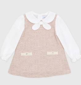 Mayoral mayoral almond tweed dress