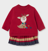 mayoral newborn mayoral reindeer sweater + skirt