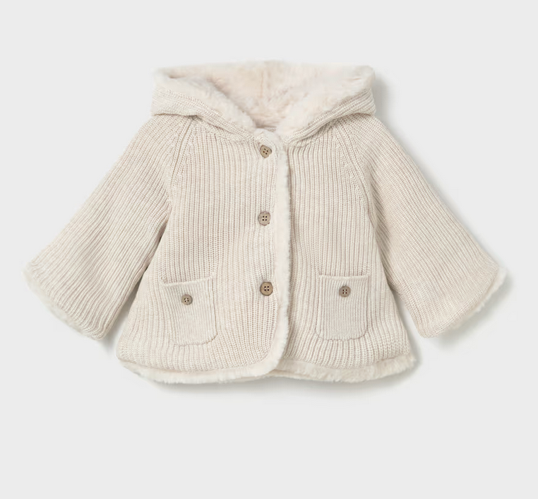 mayoral newborn mayoral lined pom cardigan