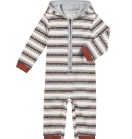 me & henry me & henry striped hooded romper