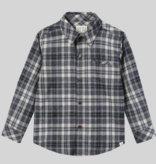 me & henry me & henry blue/beige plaid buttondown