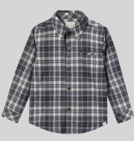 me & henry me & henry blue/beige plaid buttondown