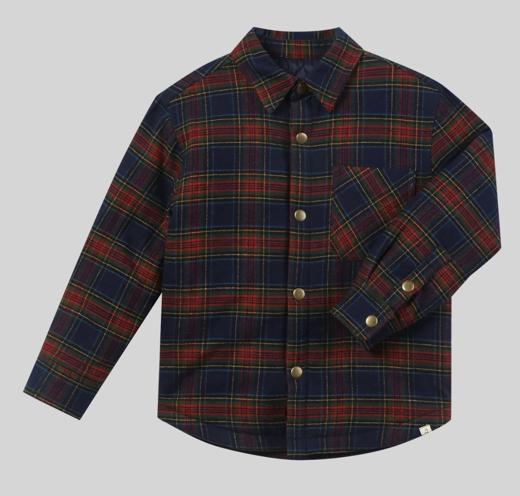 me & henry me & henry navy plaid jacket
