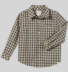 me & henry me & henry sage/rust buttondown