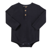 me & henry me & henry navy henley  onesie