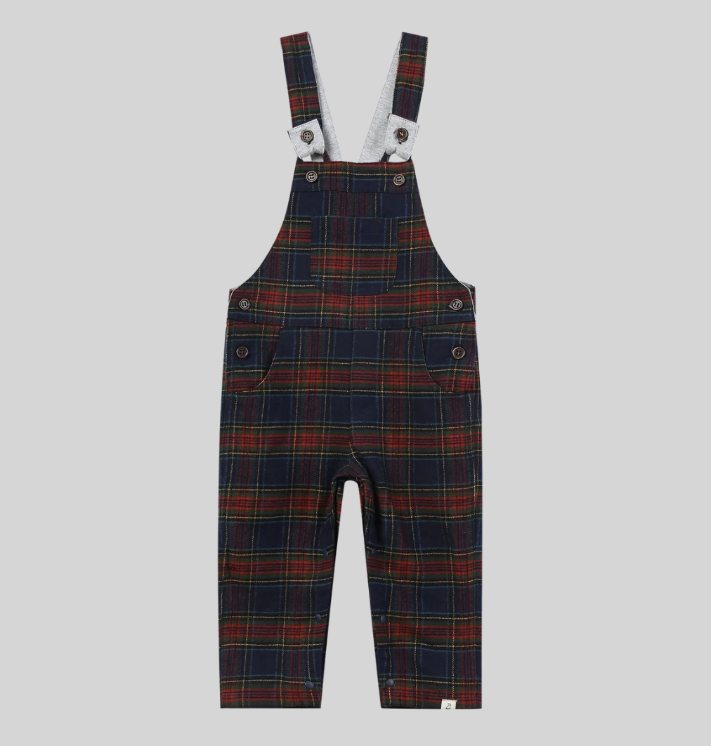 me & henry me & henry plaid overalls