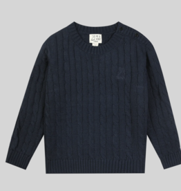 me & henry me & henry navy cable sweater