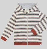 me & henry me & henry burgundy stripe hoodie