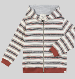 me & henry me & henry burgundy stripe hoodie