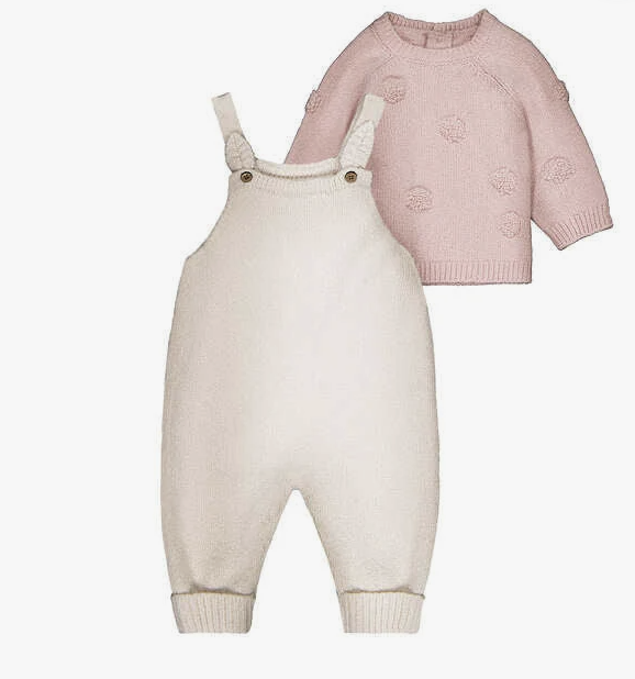 mayoral newborn mayoral overall and sweater set